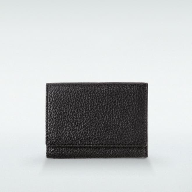 極小財布 BOX型 イタリアンレザー/ADRIA 『ブラック』 BECKER（ベッカー） ミニ財布 本革財布 三つ折り財布
