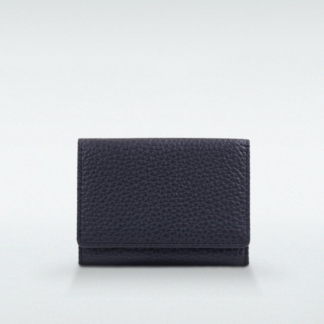 極小財布 BOX型 イタリアンレザー/ADRIA 『ネイビー』 BECKER（ベッカー） ミニ財布 本革財布 三つ折り財布
