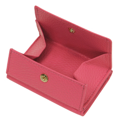 極小財布 ボックス型 イタリアンレザー/ADRIA ピンク BECKER（ベッカー）日本製