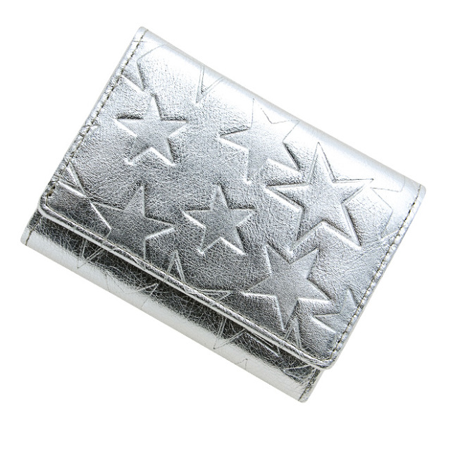 Becker ベッカー 極小財布 星型押し メタリック 牛革 シルバー ブラック 財布の通販luxe リュクス Becker ベッカー 極小財布 星型押し メタリック 牛革 シルバー ブラック 財布の通販luxe リュクス