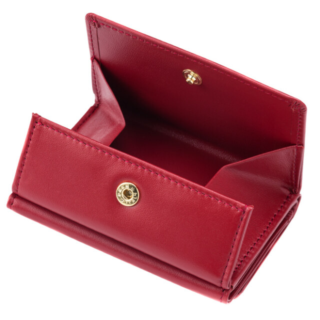 BECKER（ベッカー）極小財布 BOX型 バリエス/牛革 レッド 日本製 \16,500(税込)