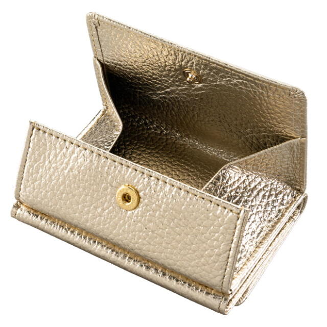 極小財布 BOX型 ラグジュアリー ゴールド　\16,500（税込） BECKER（ベッカー） 日本製
