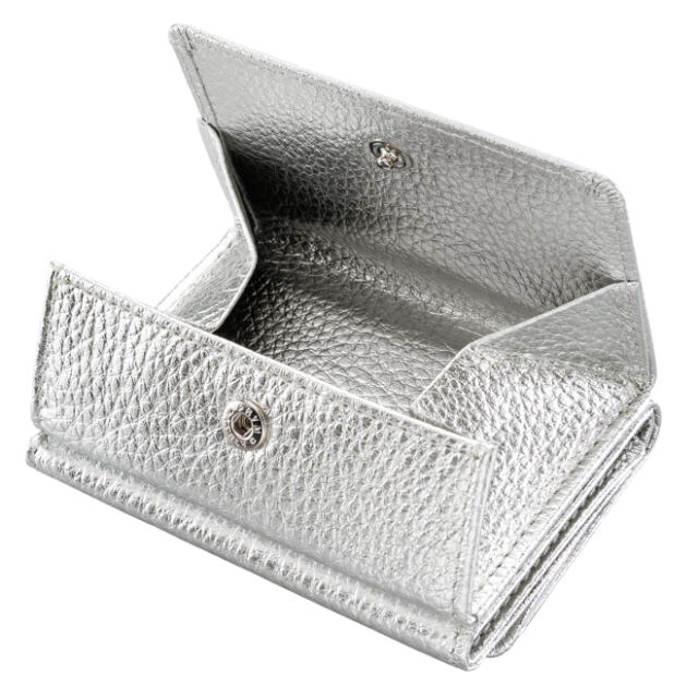 極小財布 BOX型 ラグジュアリー シュリンク シルバー BECKER（ベッカー） 日本製 \16,500（税込）