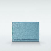 極小財布 BOX型 イタリアンレザー/ADRIA 『セレストブルー』 BECKER（ベッカー） ミニ財布 本革財布 三つ折り財布