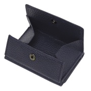 極小財布 ボックス型 イタリアンレザー/ADRIA ネイビー BECKER（ベッカー）日本製 ミニ財布 本革財布 三つ折り財布