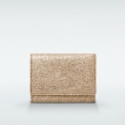 極小財布 BOX型小銭入れ グリッター ゴートスキン/山羊革 ゴールド BECKER（ベッカー）日本製