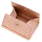 極小財布 BOX型小銭入れ グリッター ゴートスキン/山羊革 ピンク BECKER（ベッカー）日本製 \15,400(税込)