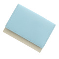 極小財布　スムース　バイカラー　ライトブルー×アイボリー　BECKER（ベッカー） 日本製